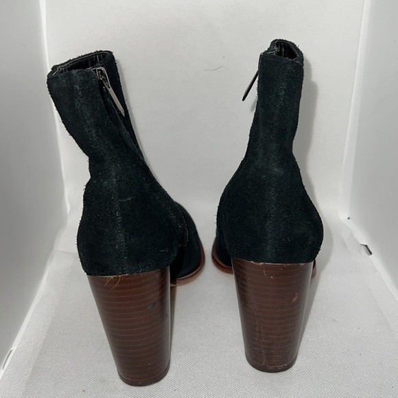Sam Edelman Blake black suede almond to inside zip ankle boots booties Sz 9 - Picture 7 of 11
